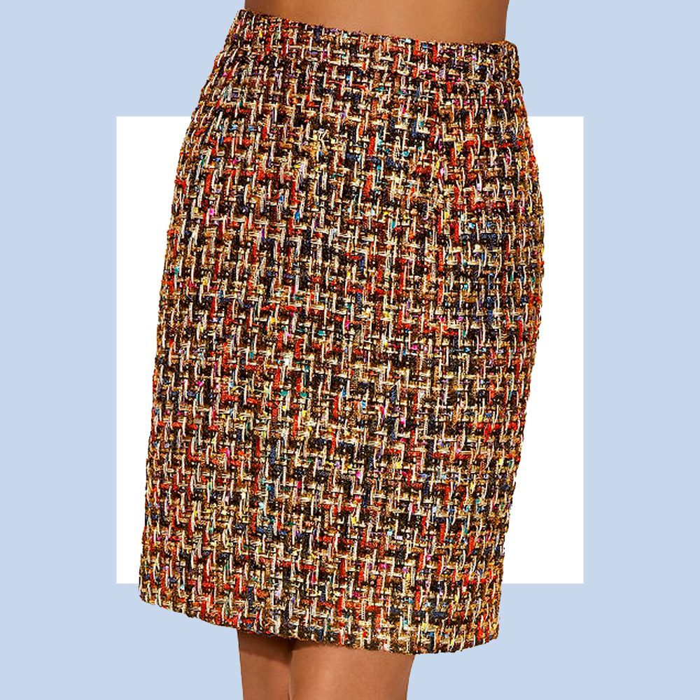 Multicolor Tweed Mini Skirt