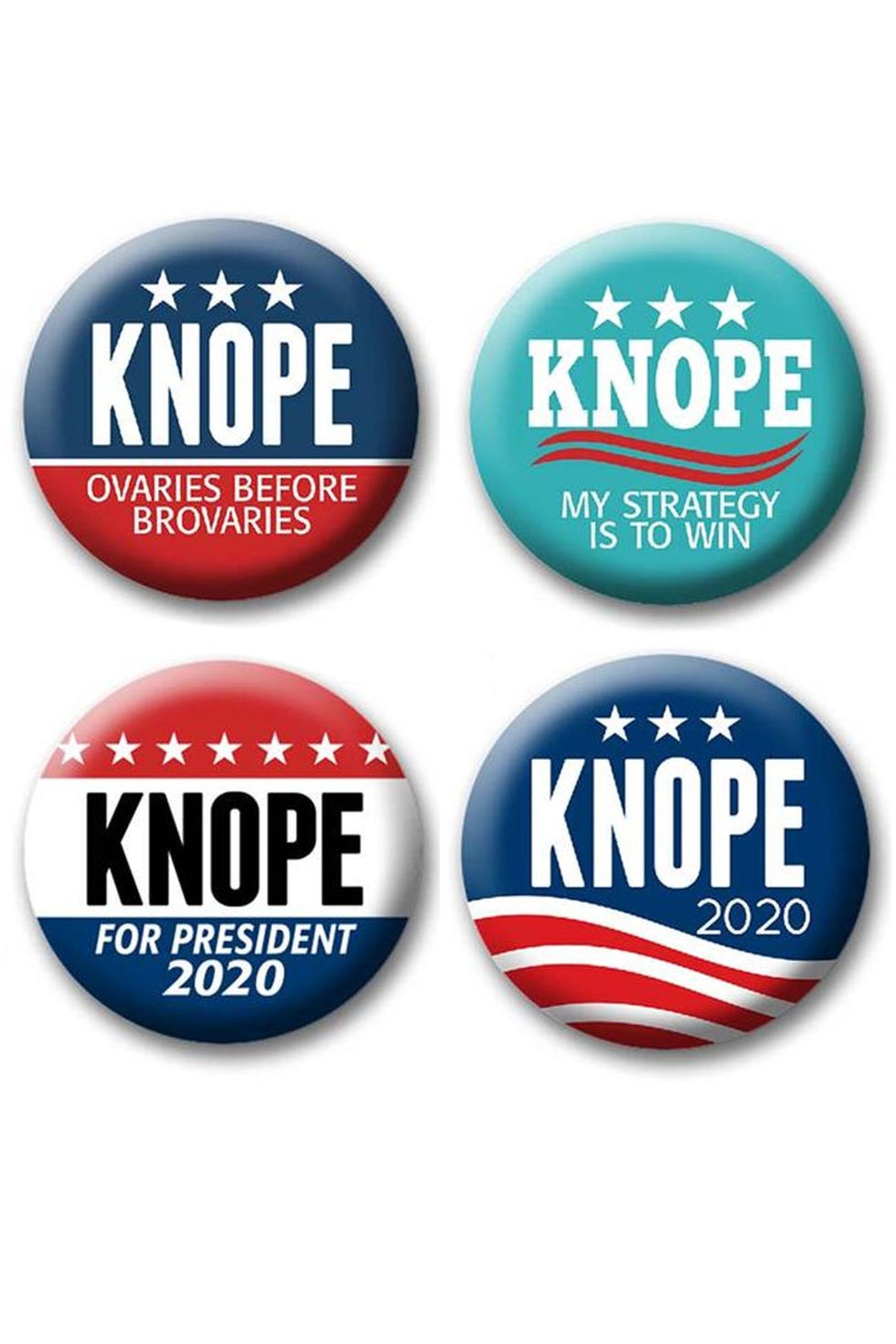 Leslie Knope Buttons, set of 4