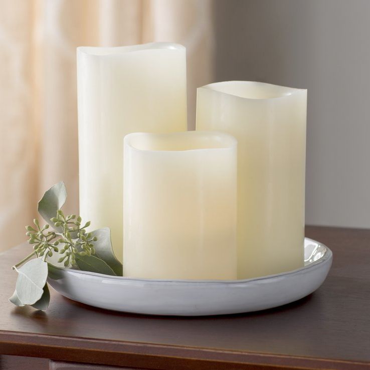 Charlton Home Scented Flameless Candles (Set of Three)
