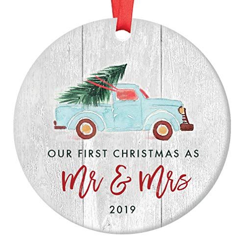 newlywed christmas ornament