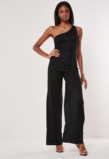 Missguided white one shoulder deals jumpsuit