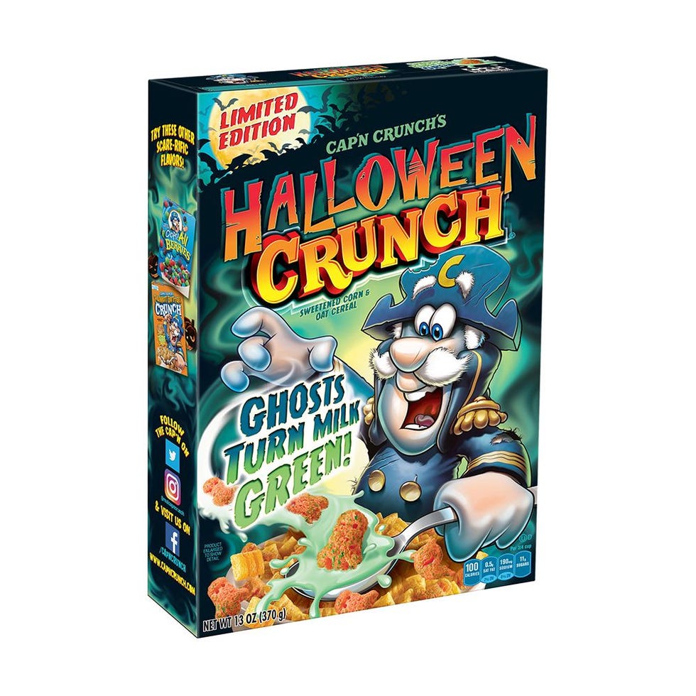 Cap’n Crunch’s Halloween Crunch Cereal Will Turn Your Milk a Ghoulish Green