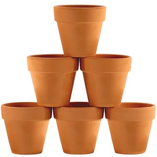 Winlyn Terracotta Clay Pot 6-Pack (4 inches each) 