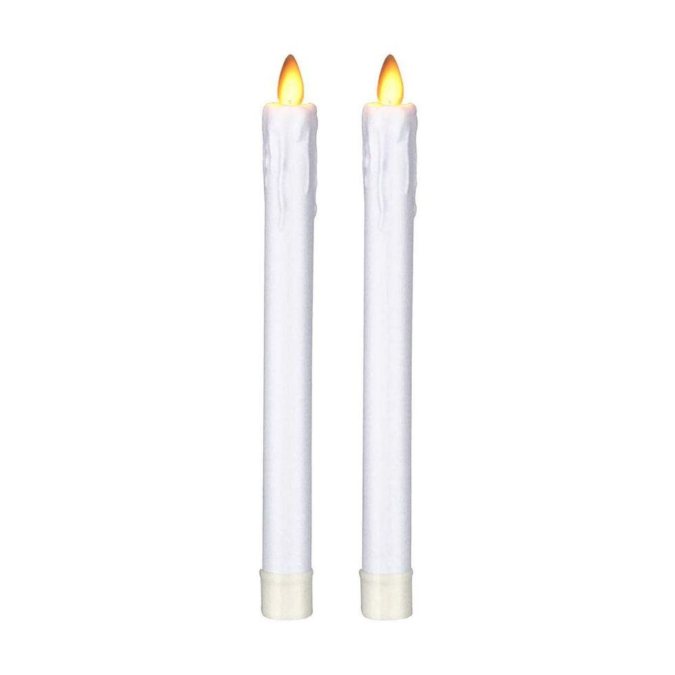 Flickering Flame Taper Candles (Set of Two)