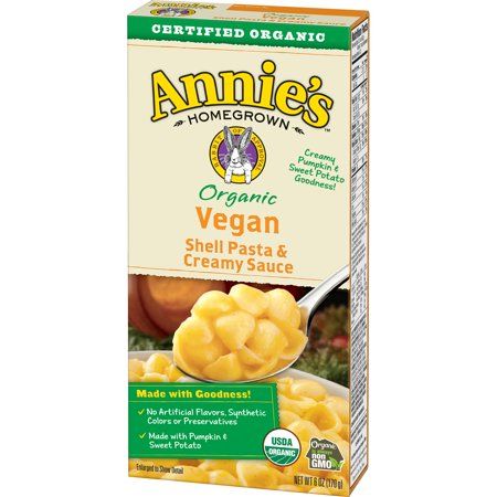 Annie's Organic Vegan Shell Pasta and Creamy Sauce