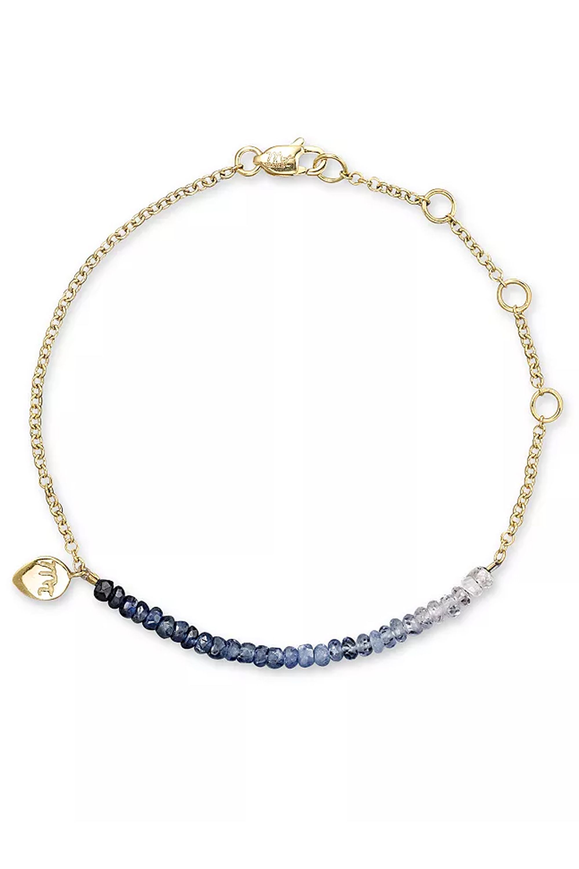 Blue Sapphire and 14K Yellow Gold Bracelet