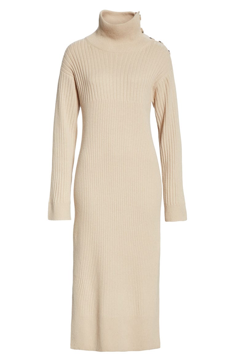 Turtle neck sweater dress