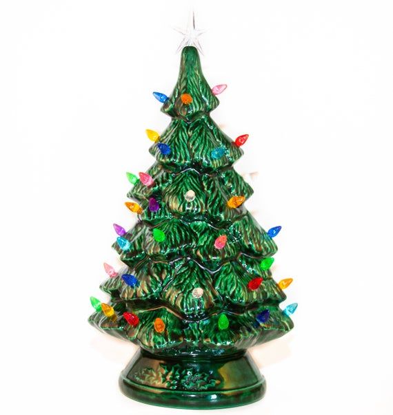 Pre-Lit Ceramic Christmas Tree