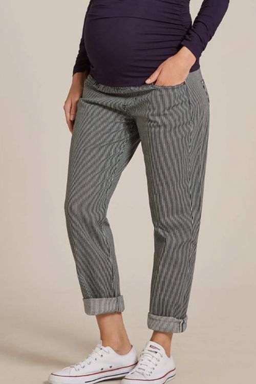 Stripe Maternity Stretch Trousers