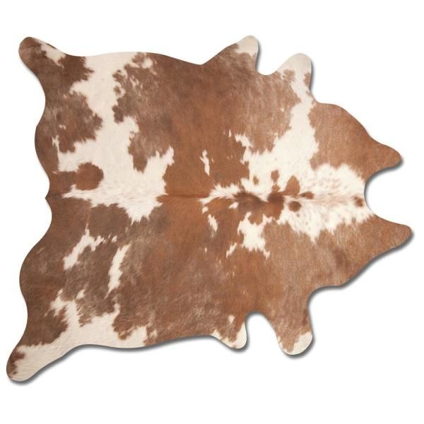 Kobe Brown and White 6 ft. x 7 ft. Cowhide Rug