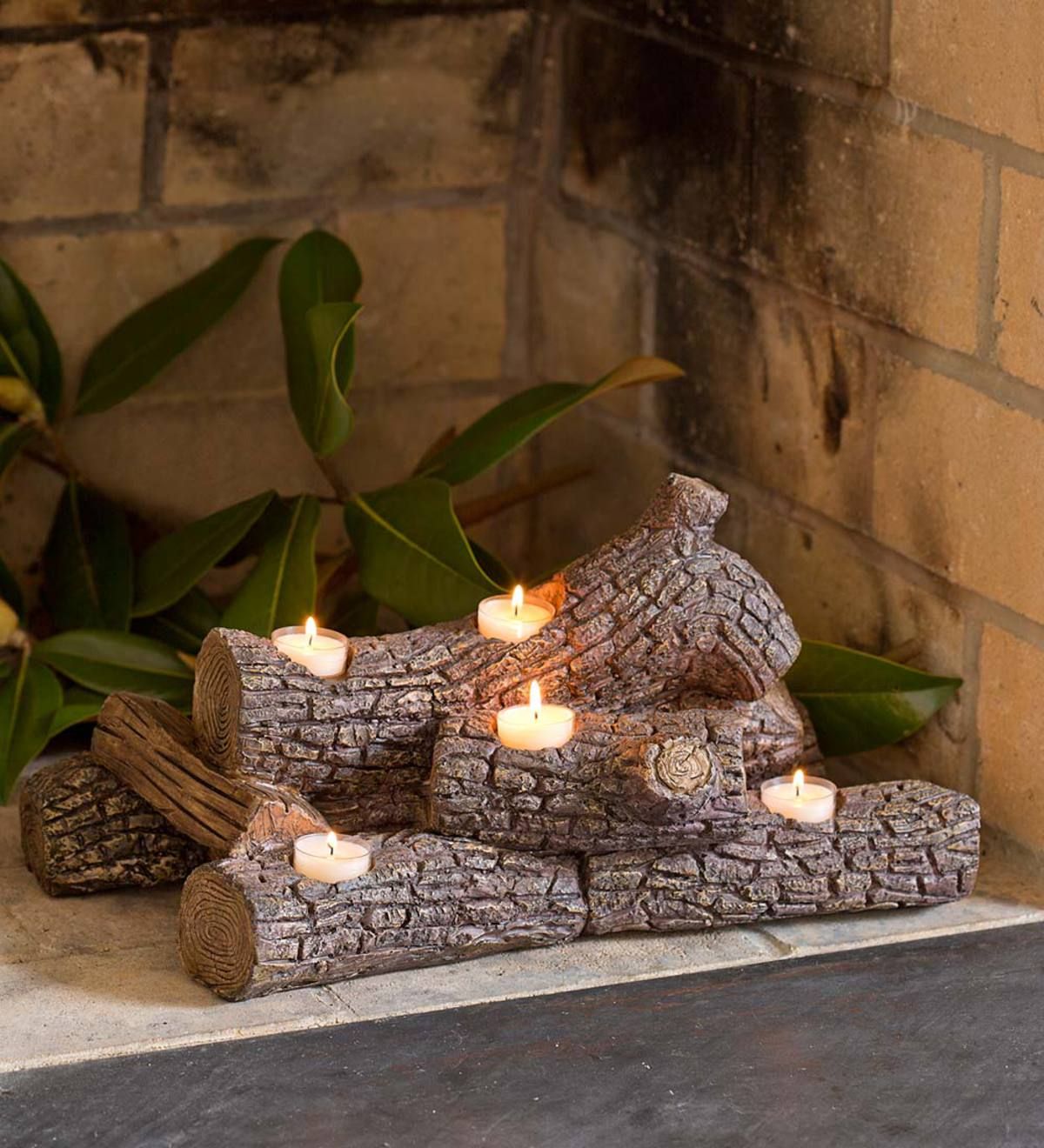 Fireplace deals candle holder