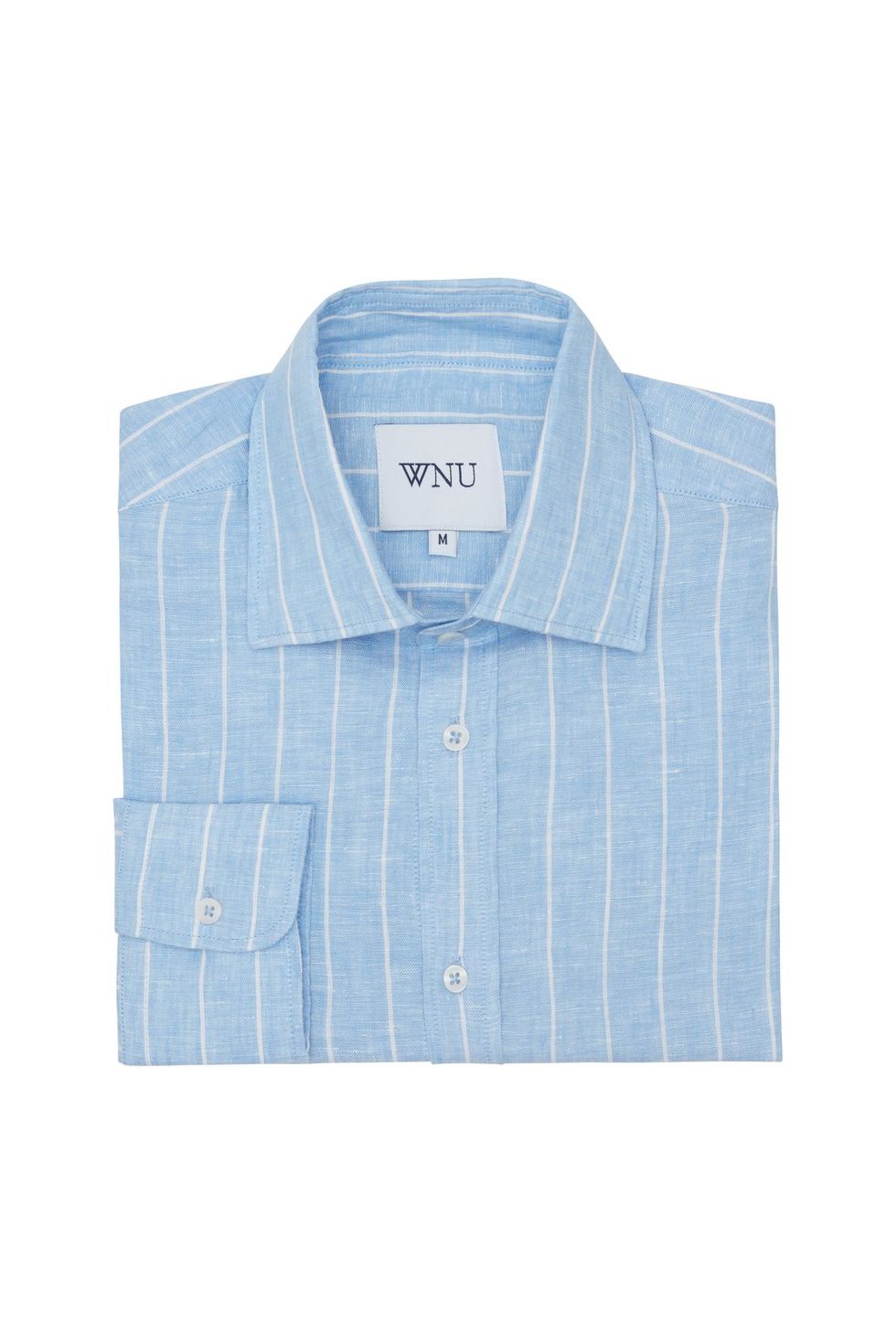 Sky Blue & White stripe linen shirt