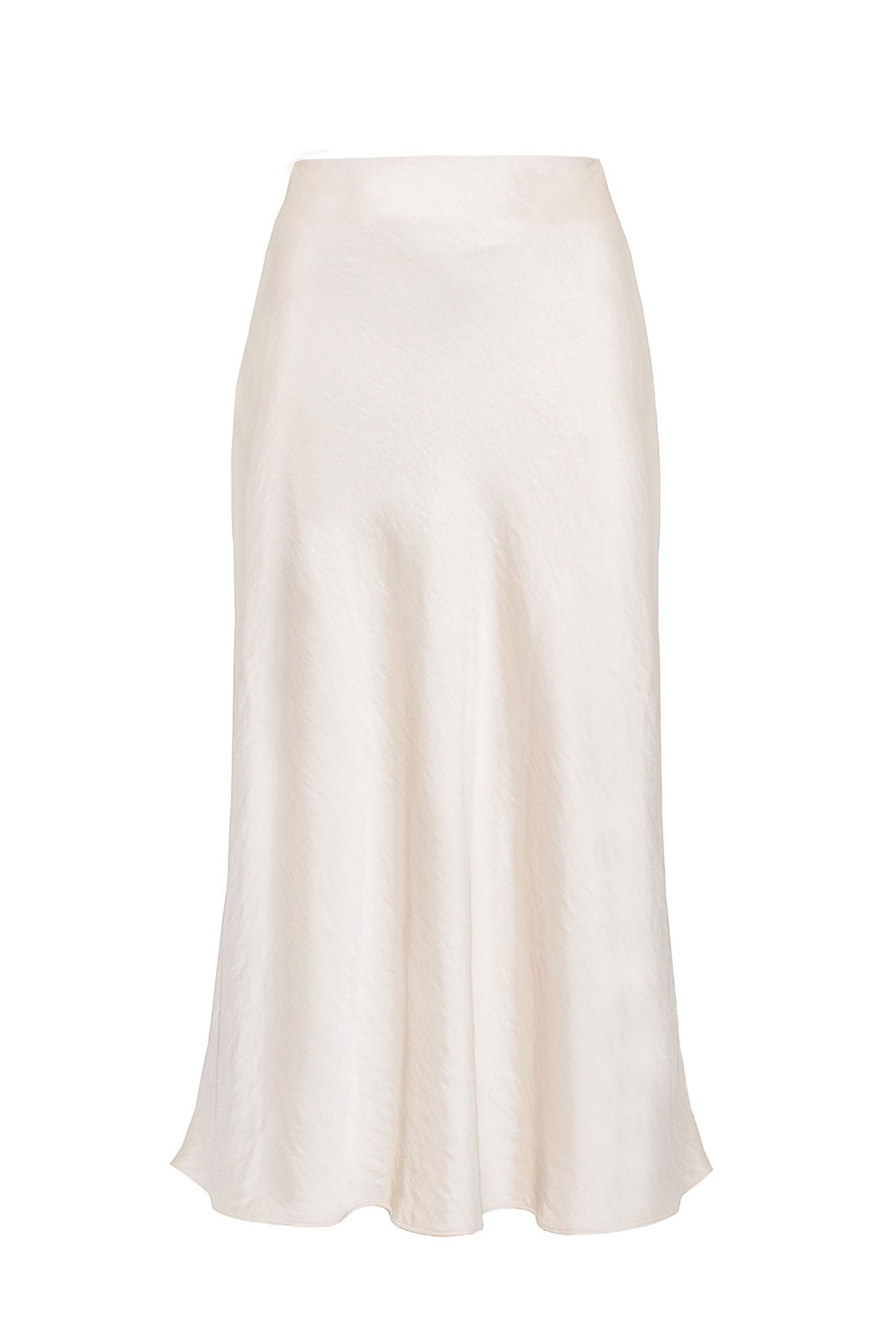 white silk skirt