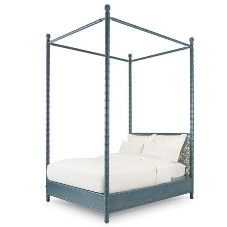 Blue Bamboo Bed