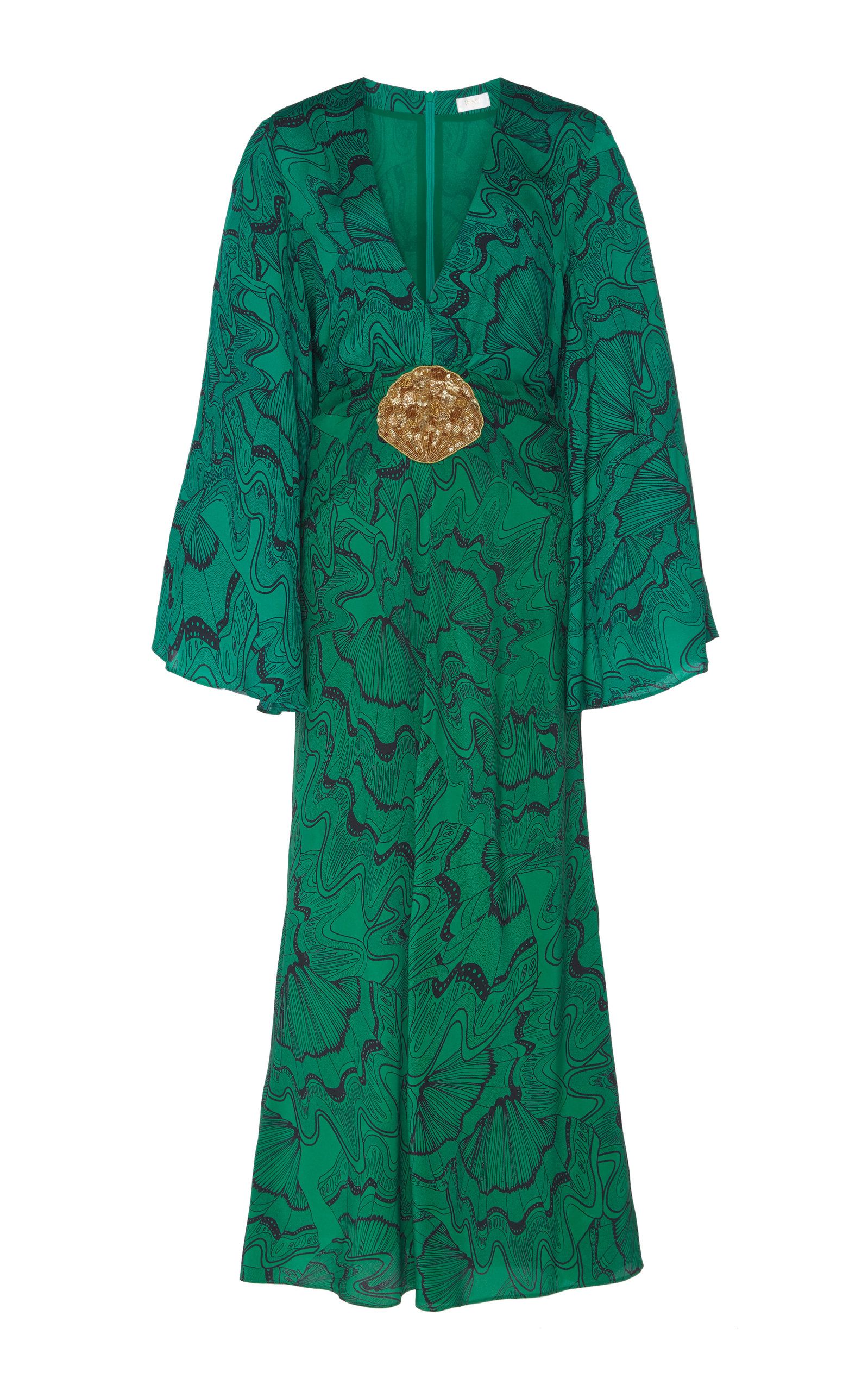 michael kors peacock print dress