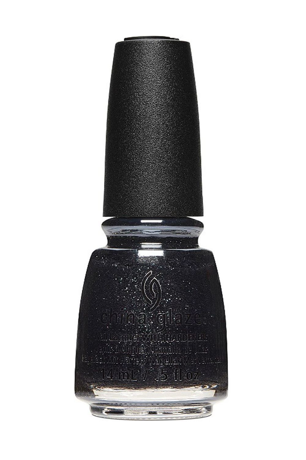 matte black glitter nail polish