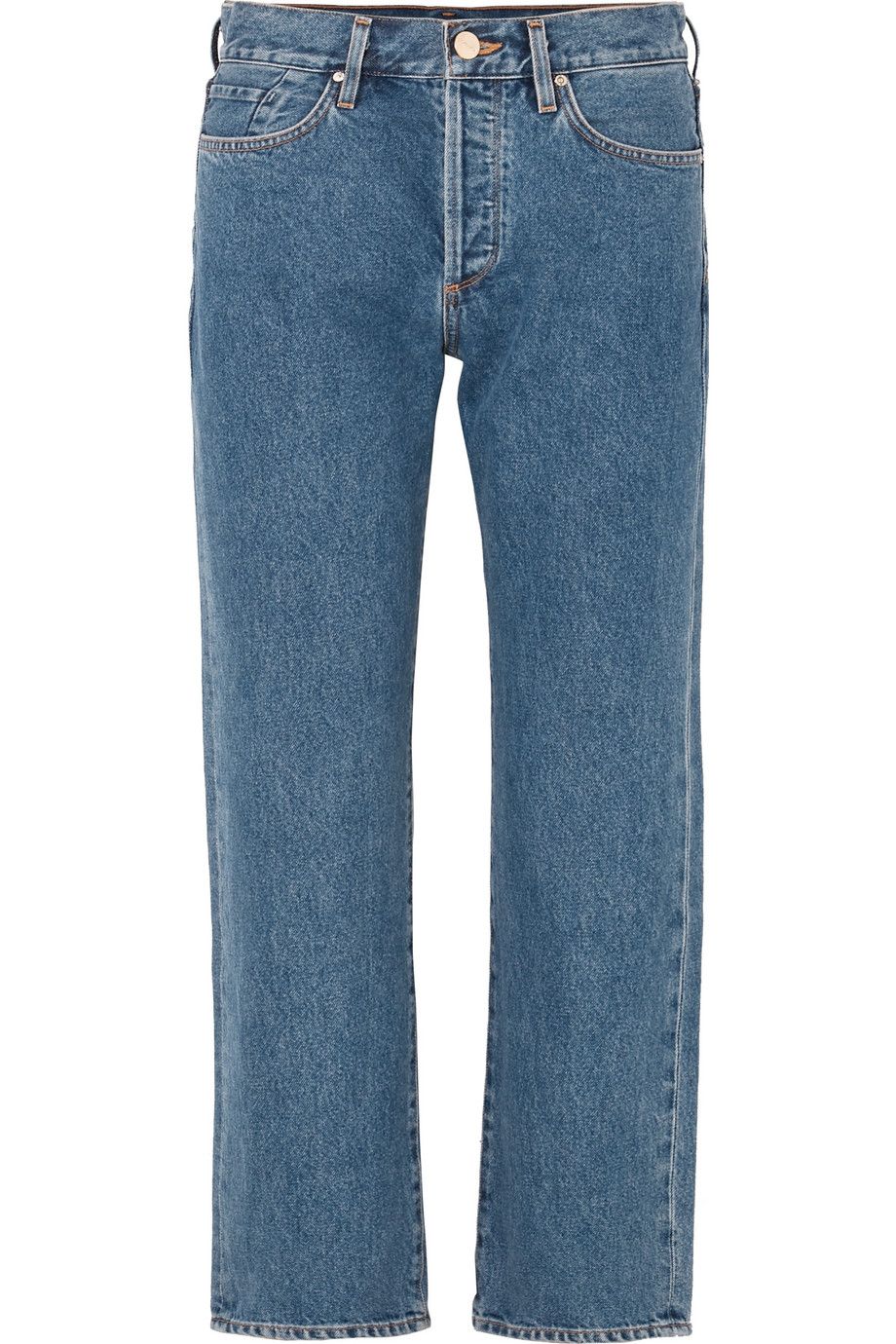 The Relaxed mid-rise straight-leg jeans