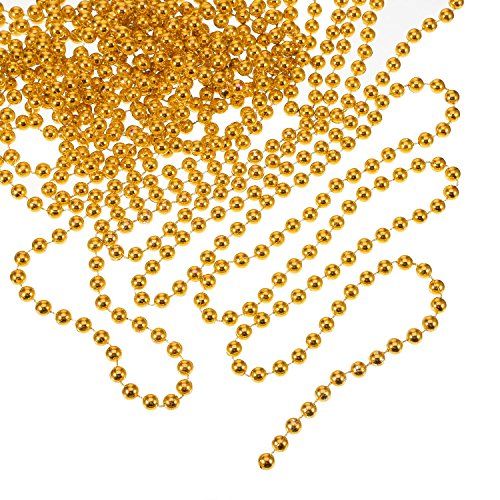 gold bead christmas decorations