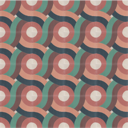 Swirl Coral Cement Tiles