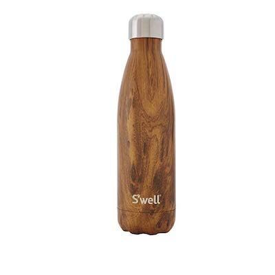 S'well Vacuum Insulated Stainless Steel Water Bottle, 500ml, Teakwood