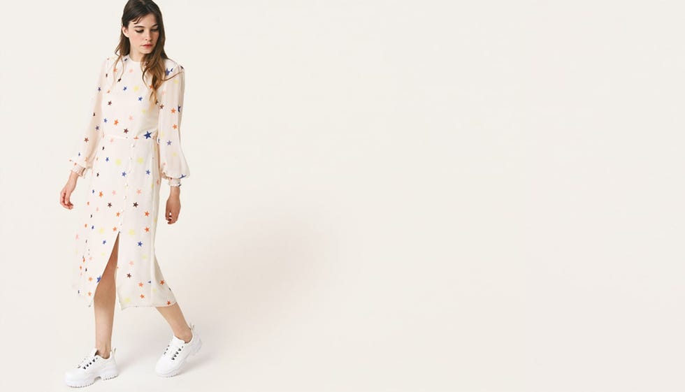 Cream Star Georgie Midi Dress