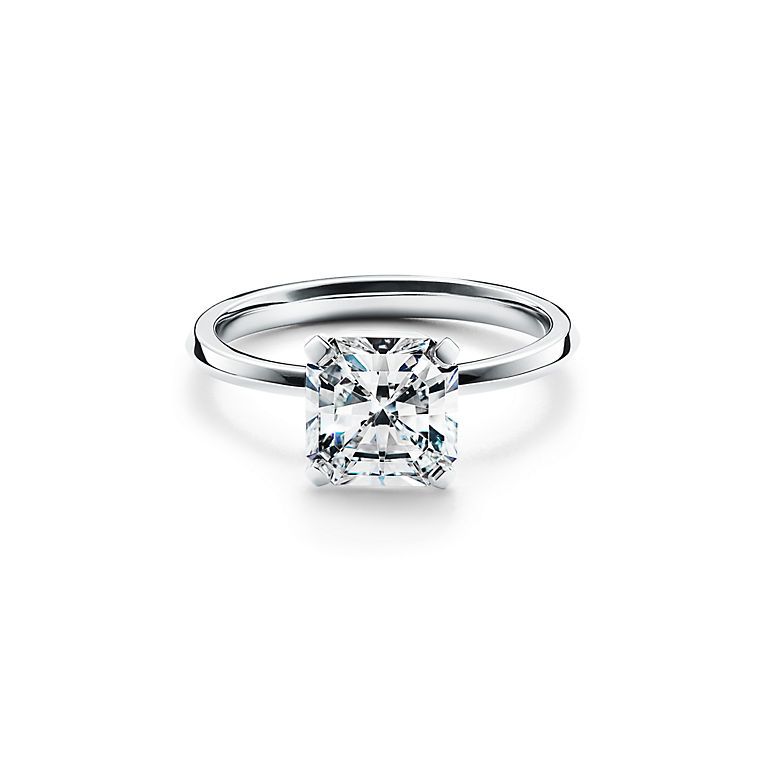 Tiffany True Engagement Ring with a Tiffany True Diamond in Platinum