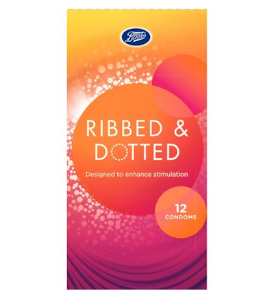 Boots Ribbed and Dotted Condoms 12 pack