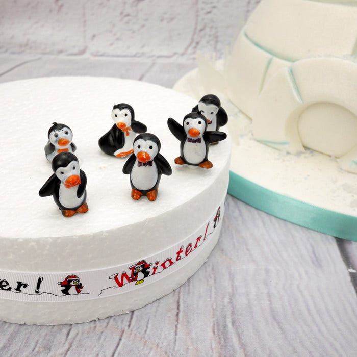 Christmas Tree & Penguins Cake Topper, Christmas Cake Topper Tutorial