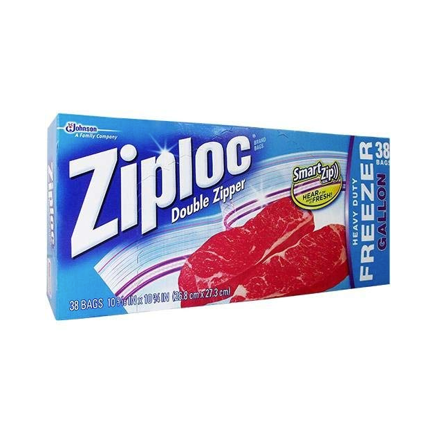 Ziploc Heavy Duty Freezer Bags, 38 pack