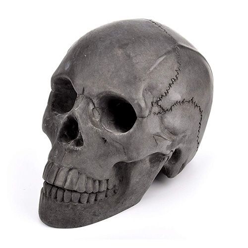 Fire Skull Log (Black with Hollow Eyes)