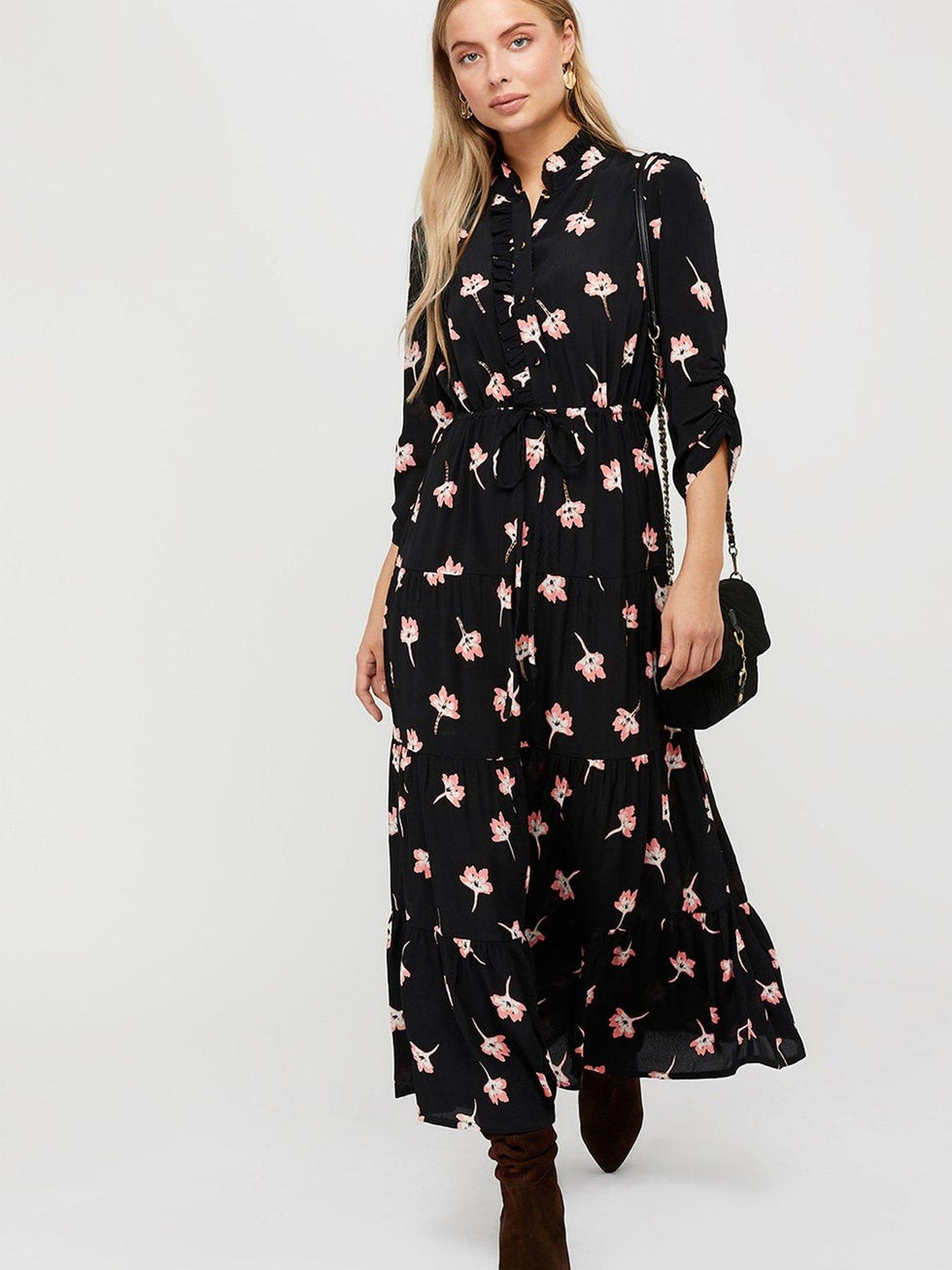 celleni star print midi dress