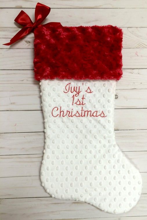 Red-and-White Christmas Stocking