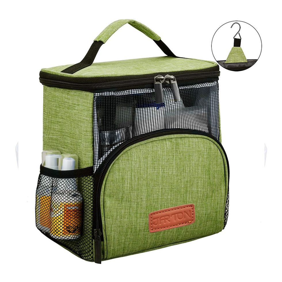 Mesh Shower Caddy Bag, Portable Basket Organizer with Key Hook for