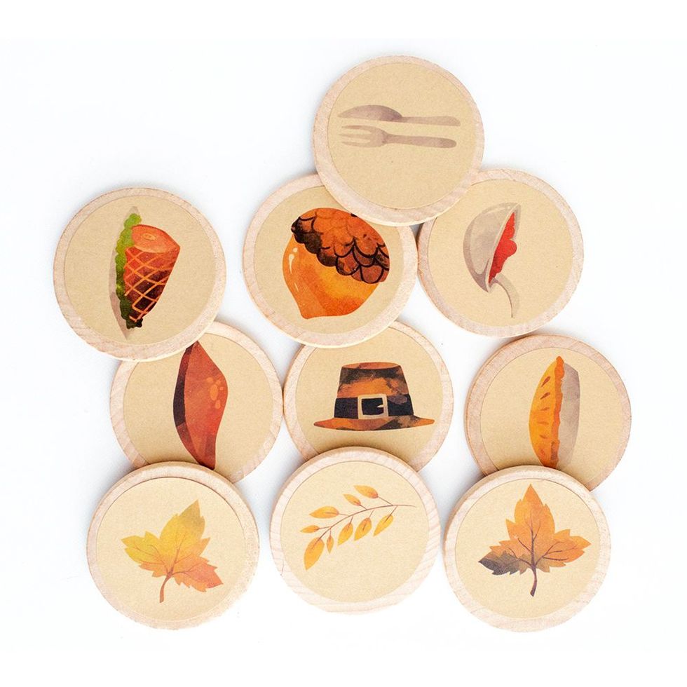 Personalized Thanksgiving Wood Matching Game