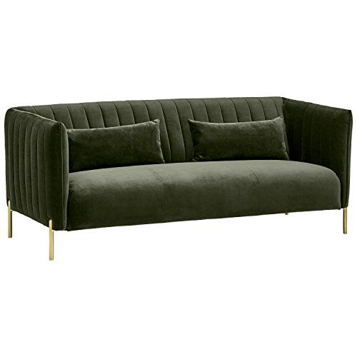 Rivet Frederick Mid Century Modern Tufted Velvet Sofa