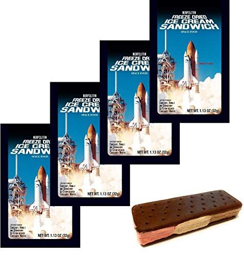 Astronaut Ice Cream Freeze Dried Neapolitan Sandwich (Chocolate-Vanilla-Strawberry) - 4 Pack