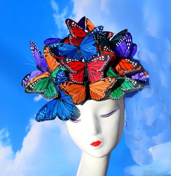 Custom Feather Butterfly Hat