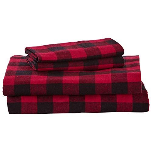 Rustic Buffalo Check Flannel Bed Sheet Set