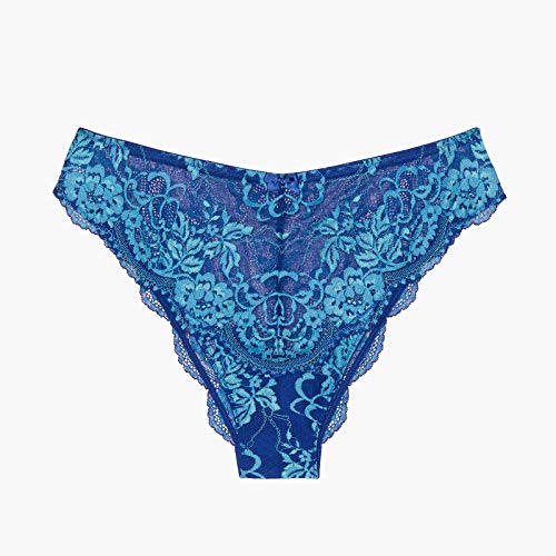 Blue Radiance Scalloped Lace Bralette