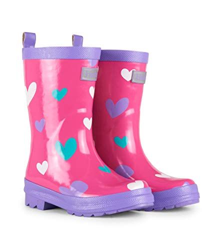 Toddler Girls & Boys Rain Boots Waterproof Memory Foam Insole and Easy-on Handles K KomForme Kids Rain Boots 