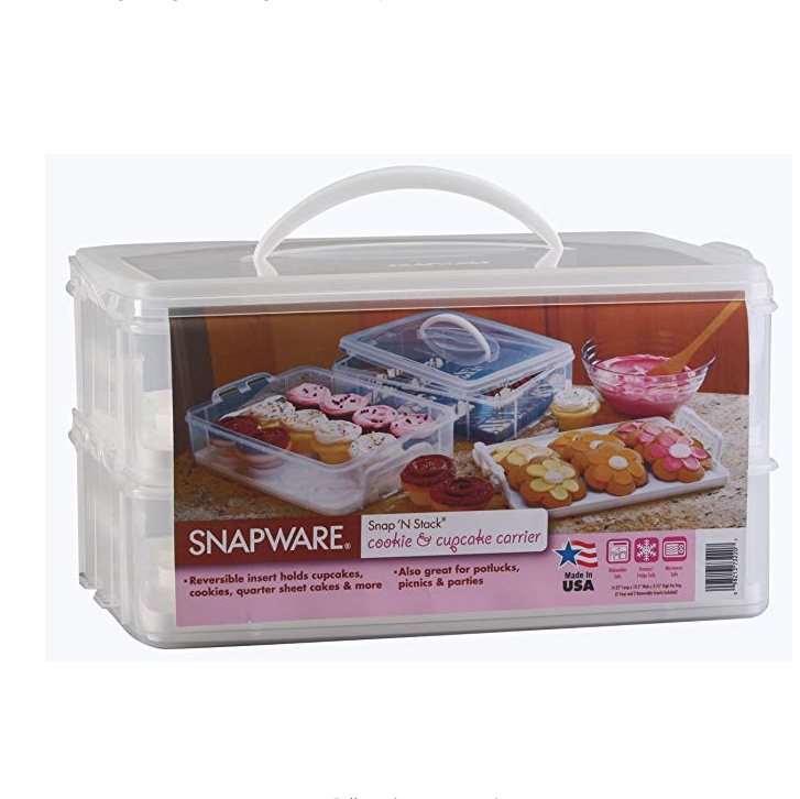 Snap 'N Stack Enter-Tainers 2-Layer Cookie, Cake & Brownie Carrier