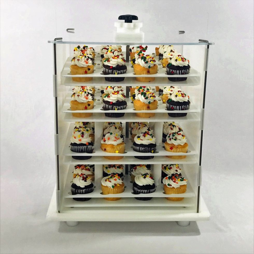 Cupcake Carrier for 24 Cupcakes - Innovative Cupcake Holder Includes 2  Cupcake P