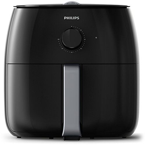 Philips Twin TurboStar Technology XXL Airfryer with Fat Reducer, Analog Interface, 3lb/4qt, Black