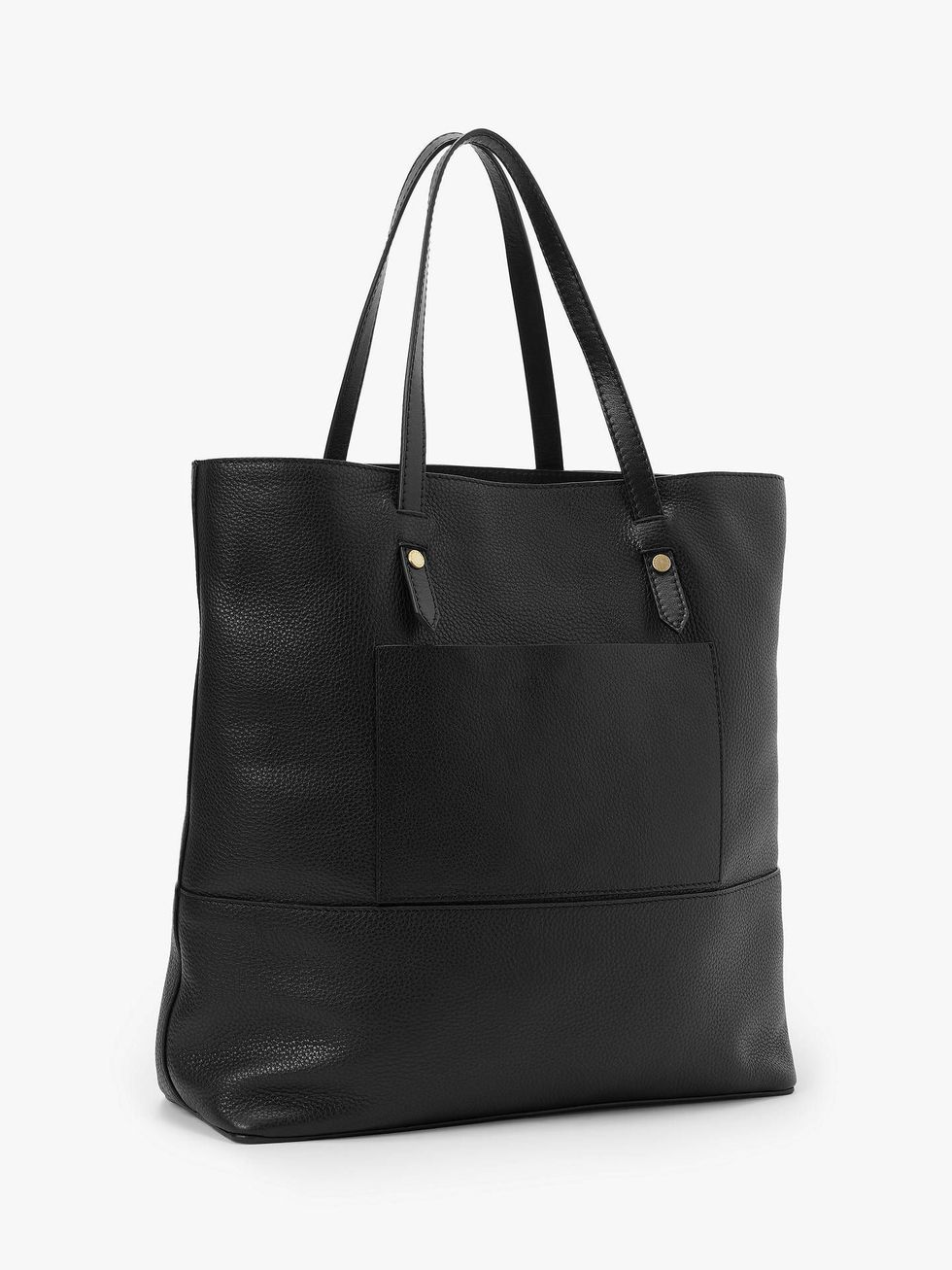 Leather Smart Set Tote Bag, Black