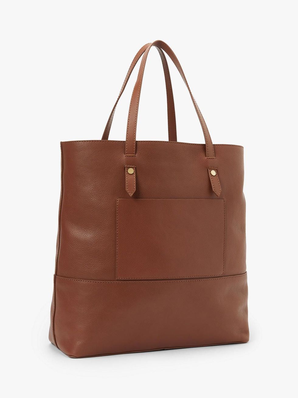 Leather Smart Set Tote Bag, Tan