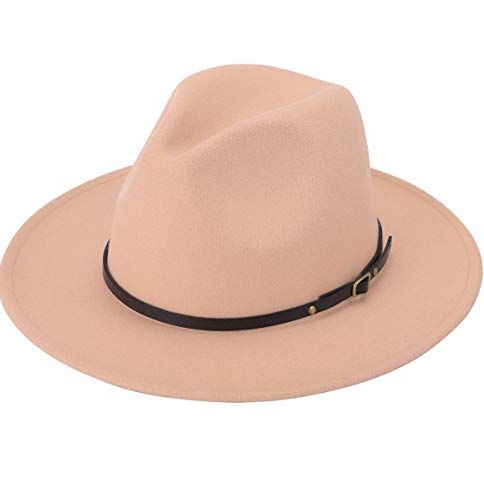 Floppy Panama Hat Belt Buckle Wool Fedora Hat