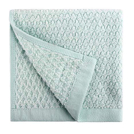 Diamond Jacquard Towels, Bath Sheet - 2 Pack, Spearmint