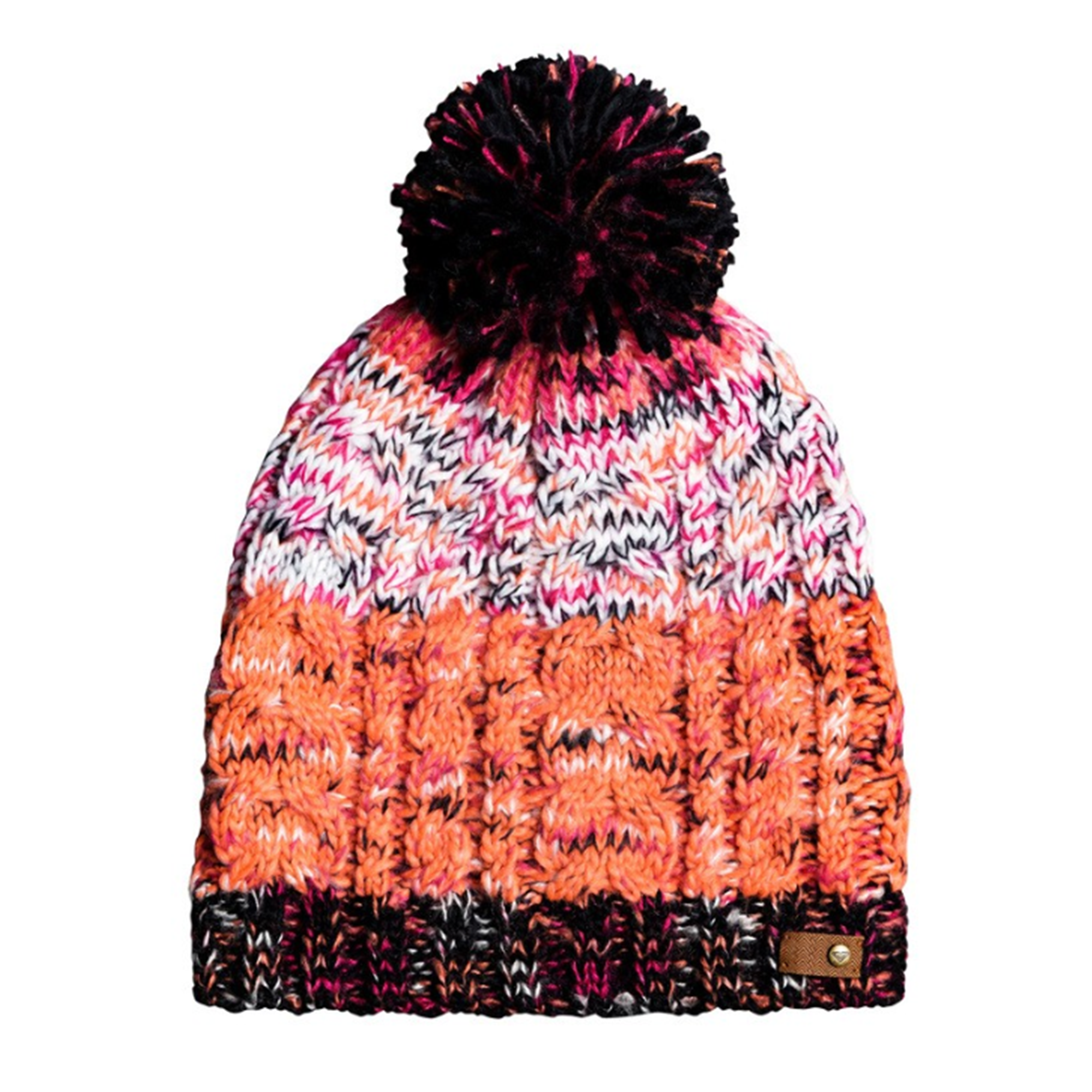 Amekon Womens Winter Warm Knitted Ski Beanie Slouchy Hat Teen Girls Ski Outdoor Cap with Faux Fur Bobble Pom Pom 