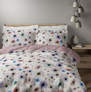 Pure Cotton Sateen Mae Floral Printed Bedding Set