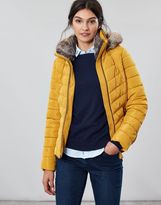Gosway Chevron Quilt Padded Jacket With Hood